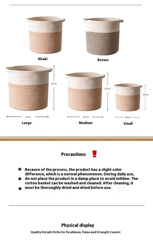 Hand-woven Clothes Storage Basket