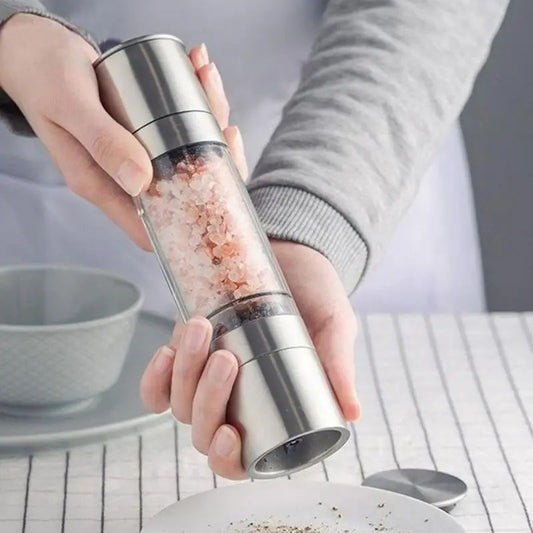 2 In 1 Manual Stainless Steel Salt Pepper Grinder