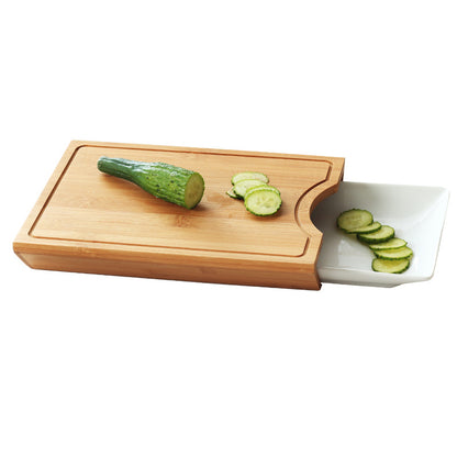 Multifunctional Wooden Chopping Board With Dish