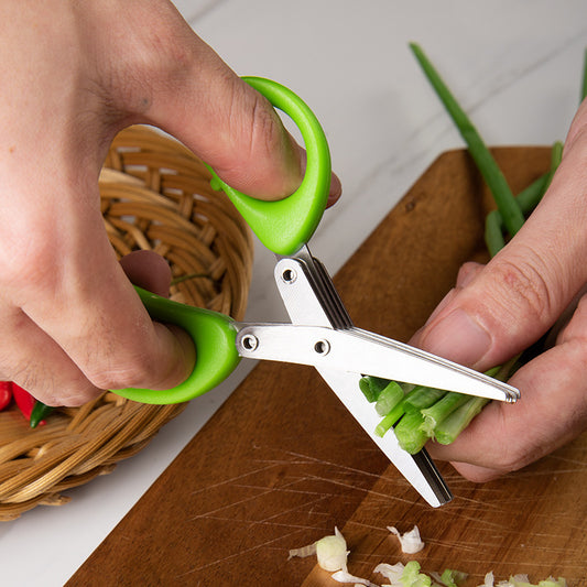 Multi-layer Stainless Steel Herb Scissors