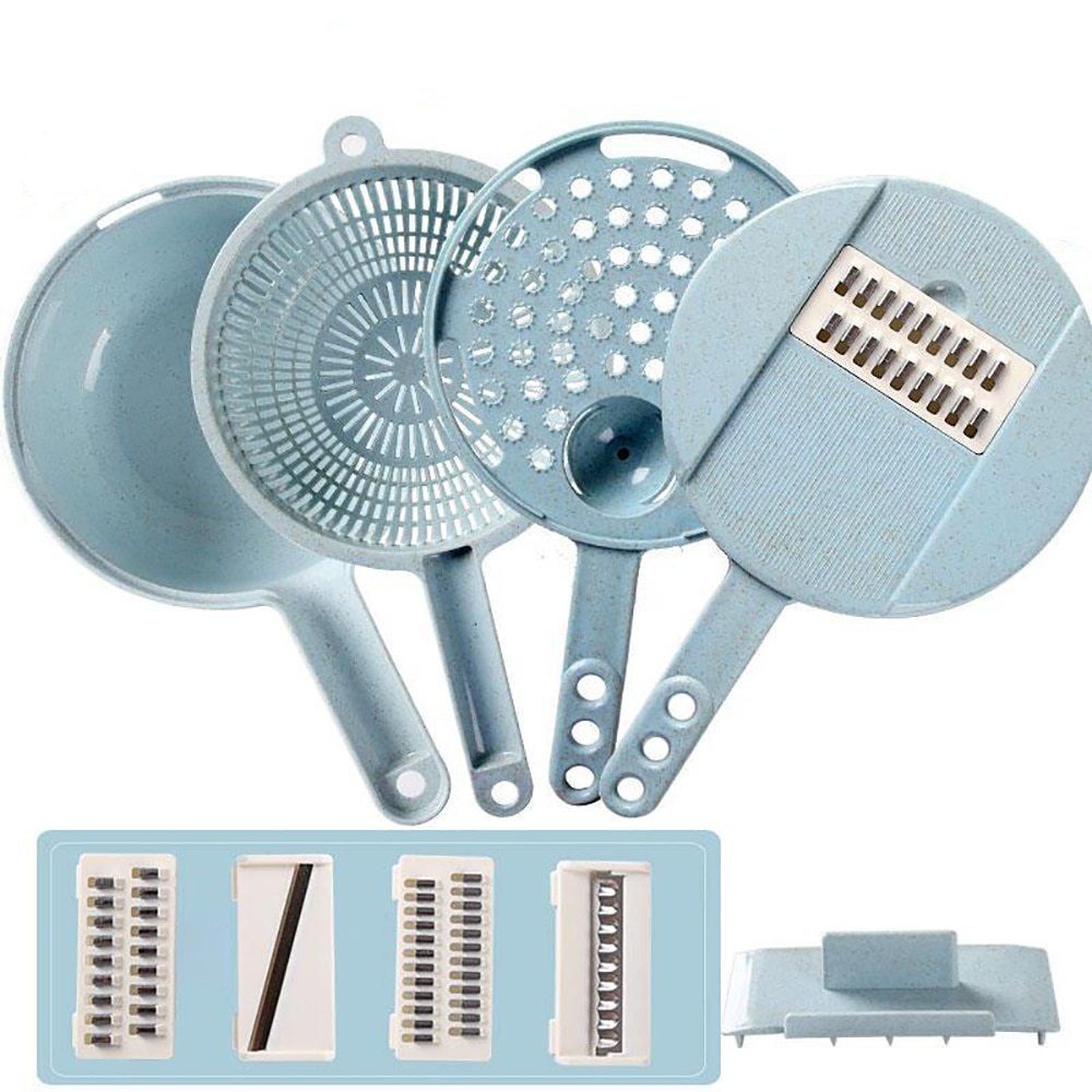 8 In 1 Vegetable Slicer Grater With Strainer