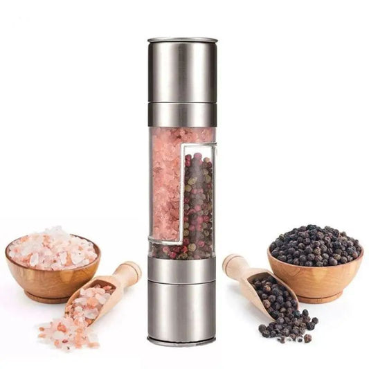 2 In 1 Manual Stainless Steel Salt Pepper Grinder