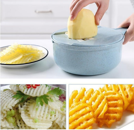 8 In 1 Vegetable Slicer Grater With Strainer