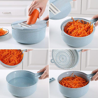 8 In 1 Vegetable Slicer Grater With Strainer