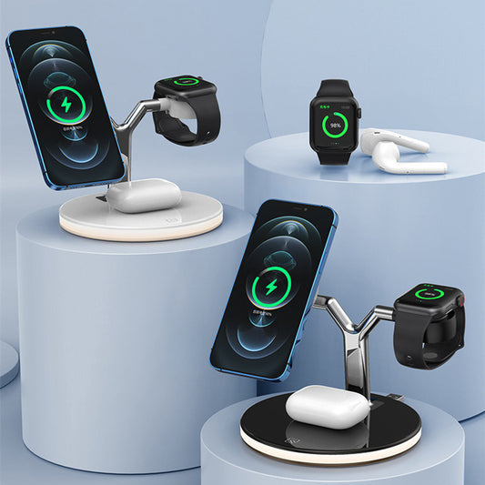 4 In 1 Wireless Magnetic Fast Charger Station